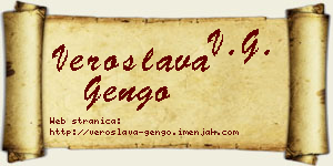 Veroslava Gengo vizit kartica